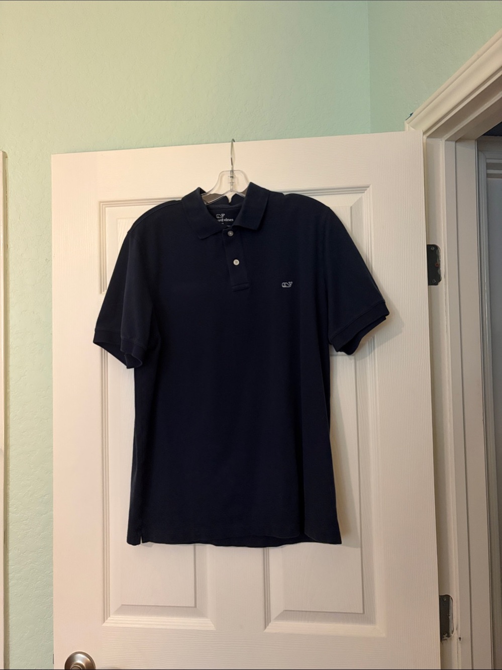Vineyard Vines Men's Navy Polo with Whale Logo